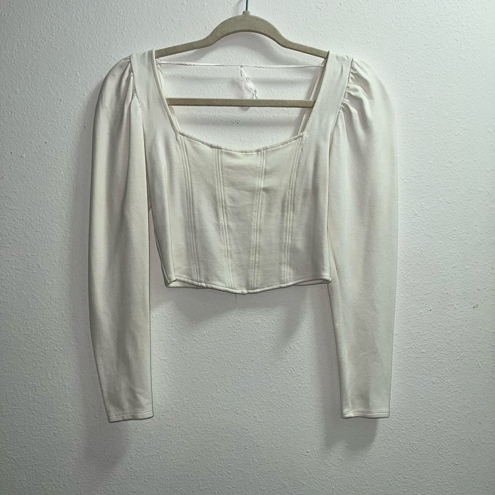 White/cream princess corseted long sleeve